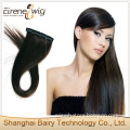 Silky straight wave double drawn Brazilian human hair with clips